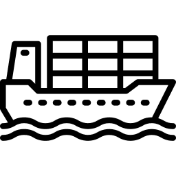 Ikon illustrasjon av en fraktebåt